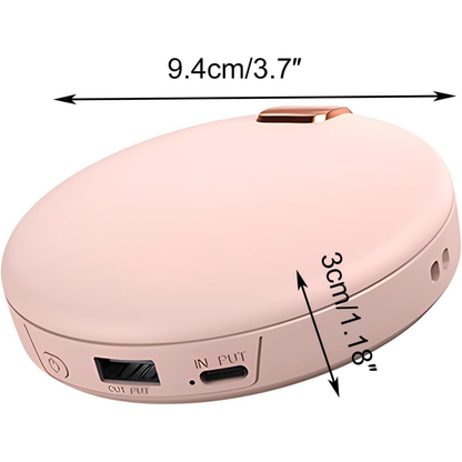 Espejo LED Beauty 3-en-1 con Calentador de Manos y Cargador Integrado