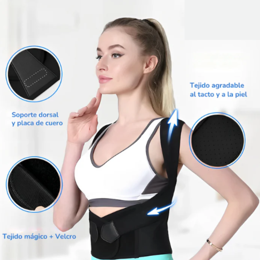 Soporte Postural Ajustable para Espalda y Hombros