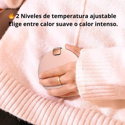 Espejo LED Beauty 3-en-1 con Calentador de Manos y Cargador Integrado