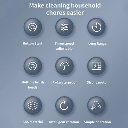 Cordless 360° Spin Scrubber with 8 Heads